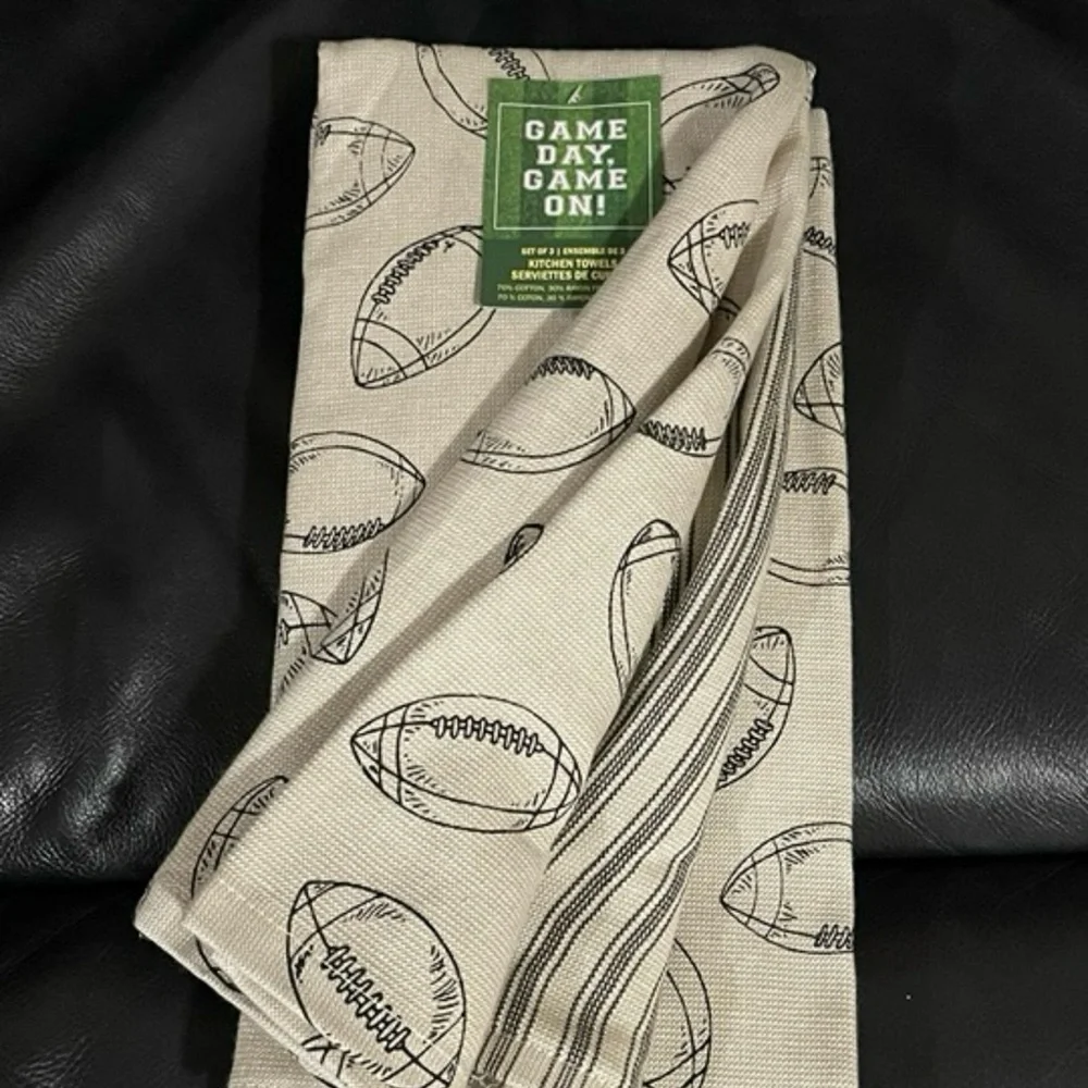 Football Kitchen Towels (Set of 3)